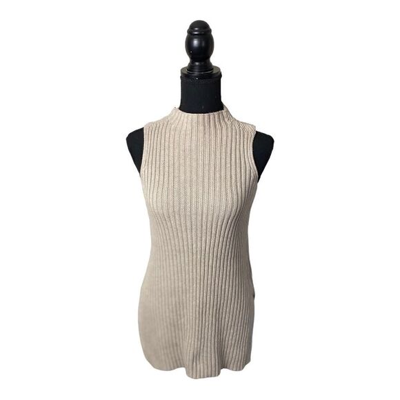 #152 GARNETT HILL linen & cotton sweater tank - Picture 3 of 8